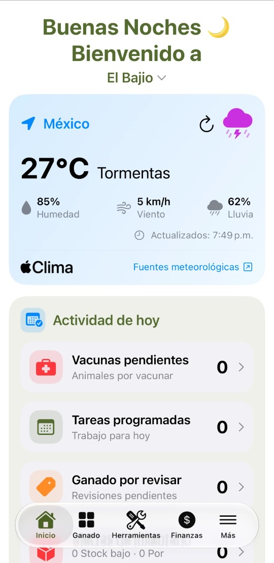 Actividad de hoy con vacunas pendientes en Bovitra